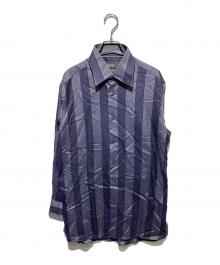 BOSS（ボス）の古着「ストライプシャツ」｜グレー×ネイビー