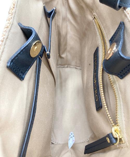 VIOLAd'ORO（ヴィオラドーロ）VIOLAd'ORO (ヴィオラドーロ) 2WAY カゴバッグ ベージュの古着・服飾アイテム
