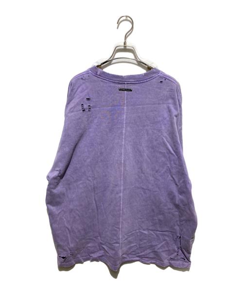 PRANK PROJECT（プランクプロジェクト）PRANK PROJECT (プランクプロジェクト) Damage Pigment T-Shirt パープル サイズ:FREEの古着・服飾アイテム