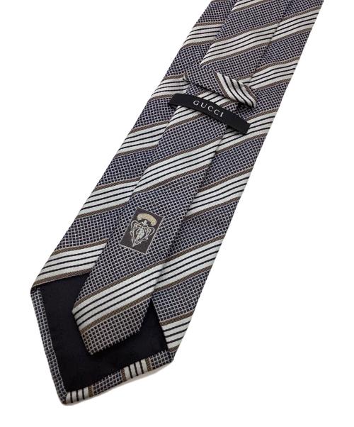 GUCCI（グッチ）GUCCI (グッチ) シルクネクタイ グレー サイズ:-の古着・服飾アイテム