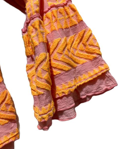 devotion twins（デボーションツインズ）devotion twins (デボーションツインズ) ジャガードブラウス オレンジ サイズ:Sの古着・服飾アイテム