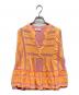 devotion twins（デボーションツインズ）の古着「ジャガードブラウス」｜オレンジ