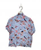 Sun Surfサンサーフ）の古着「S/S RAYON HAWAIIAN SHIRT “PANIOLA TOWN”」｜ブルー