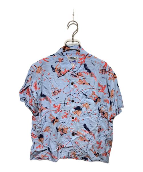 Sun Surf（サンサーフ）Sun Surf (サンサーフ) S/S RAYON HAWAIIAN SHIRT “PANIOLA TOWN” ブルー サイズ:Lの古着・服飾アイテム