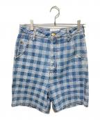 AMI Alexandre Mattiussiアミアレクサンドルマテュッシ）の古着「チェックハーフデニムパンツ」｜インディゴ