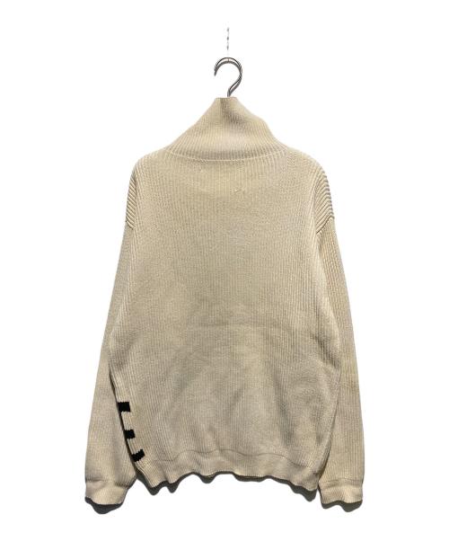 JIL SANDER（ジルサンダー）JIL SANDER (ジルサンダー) YELLOW MOON ON THE RISE ニット ホワイト サイズ:50の古着・服飾アイテム