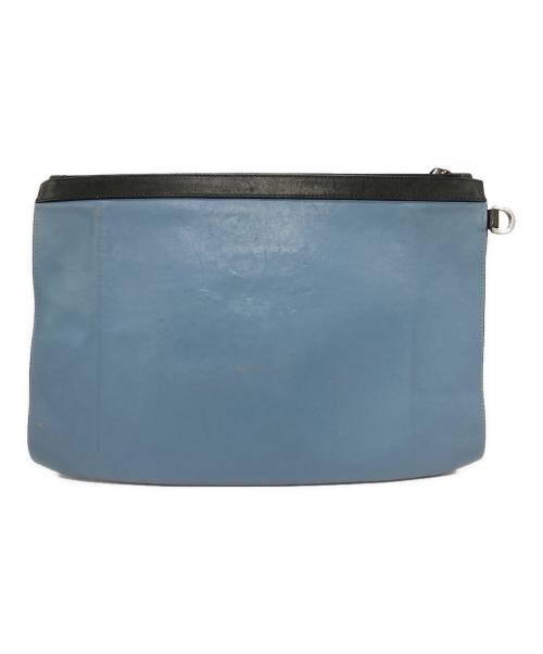 JIMMY CHOO（ジミーチュウ）JIMMY CHOO (ジミーチュウ) スターパンチングクラッチバッグ ブルーの古着・服飾アイテム