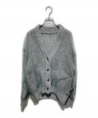 MAISON SPECIALメゾンスペシャル）の古着「Tulle Layered Low Gauge Reversible Knit Cardigan」｜グレー