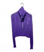 YANUKヤヌーク）の古着「OpenCollarShortKnit」｜パープル