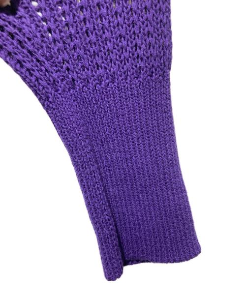 YANUK（ヤヌーク）YANUK (ヤヌーク) OpenCollarShortKnit パープル サイズ:FREE 未使用品の古着・服飾アイテム