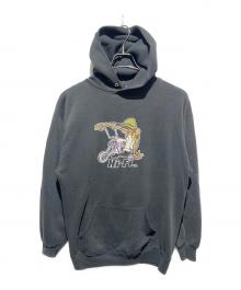 hi-fi mfg（ハイファイ・エムエフジー）の古着「90s プリントフーディ オールドスケート」｜ブラック