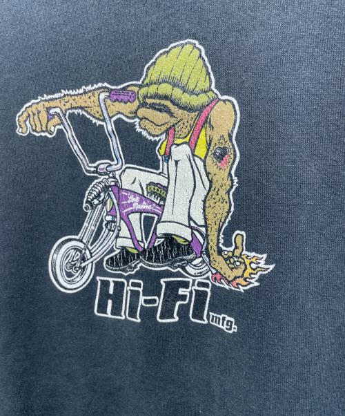 hi-fi mfg（ハイファイ・エムエフジー）hi-fi mfg (ハイファイ・エムエフジー) 90s プリントフーディ オールドスケート ブラック サイズ:XLの古着・服飾アイテム