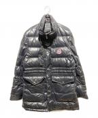 BURBERRY BLACK LABELバーバリーブラックレーベル）の古着「ワッペン付ダウンコート」｜ブラック