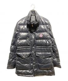 BURBERRY BLACK LABEL（バーバリーブラックレーベル）の古着「ワッペン付ダウンコート」｜ブラック