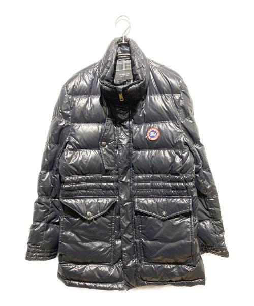 BURBERRY BLACK LABEL（バーバリーブラックレーベル）BURBERRY BLACK LABEL (バーバリーブラックレーベル) ワッペン付ダウンコート ブラック サイズ:Lの古着・服飾アイテム