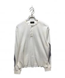 FORSOMEONE（フォーサムワン）の古着「ヘンリーネックカットソー/F-FLAME THERMAL LT」｜ホワイト