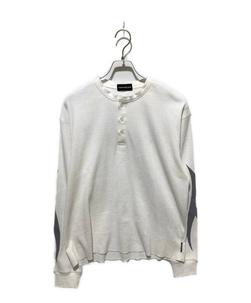 FORSOMEONE（フォーサムワン）FORSOMEONE (フォーサムワン) ヘンリーネックカットソー/F-FLAME THERMAL LT ホワイト サイズ:50の古着・服飾アイテム