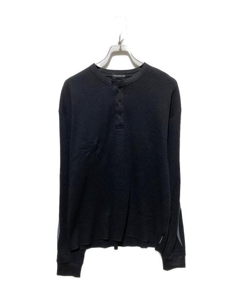 FORSOMEONE（フォーサムワン）FORSOMEONE (フォーサムワン) ヘンリーネックカットソー/F-FLAME THERMAL LT ブラック サイズ:50の古着・服飾アイテム