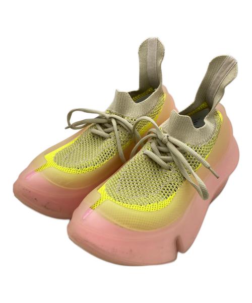 grounds（グラウンズ）grounds (グラウンズ) ORCA プラットフォームスニーカー イエロー×ピンク サイズ:23cmの古着・服飾アイテム