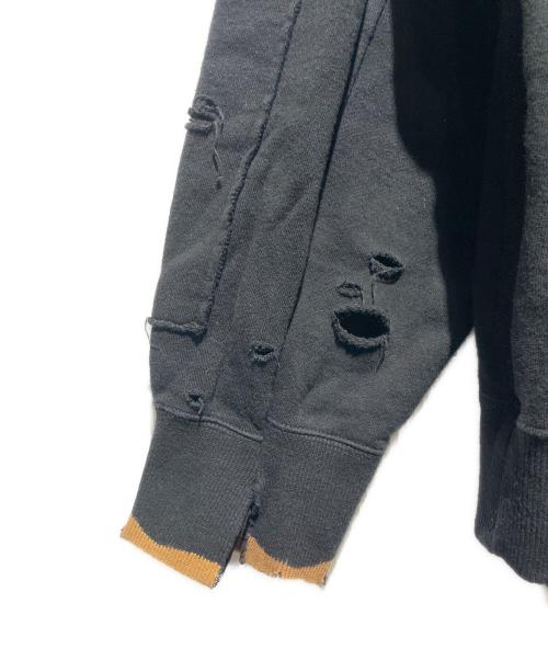 stein（シュタイン）stein (シュタイン) OVERSIZED REBUILD SWEAT LS ブラック サイズ:Sの古着・服飾アイテム