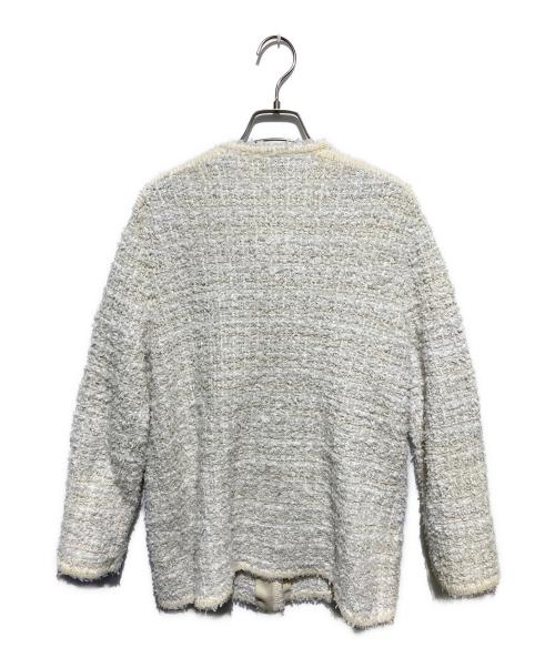 UNITED ARROWS（ユナイテッドアローズ）UNITED ARROWS (ユナイテッドアローズ) ツイード モール パイピング カーディガン ホワイト サイズ:不明の古着・服飾アイテム