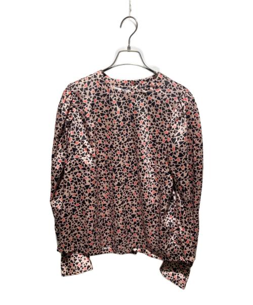 NARA CAMICIE（ナラカミーチェ）NARA CAMICIE (ナラカミーチェ) ハートパターンバックボタンブラウス ピンク サイズ:44の古着・服飾アイテム