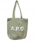 A.P.C.アーペーセー）の古着「花柄キャンバストートバッグ」｜グリーン