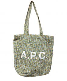 A.P.C.（アーペーセー）の古着「花柄キャンバストートバッグ」｜グリーン