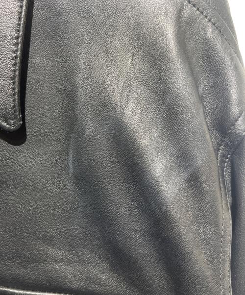 AVIREX（アヴィレックス）AVIREX (アヴィレックス) レザーコーチジャケット/LEATHER UTILITY SHIRT ブラック サイズ:ＸＬの古着・服飾アイテム