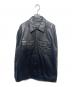 AVIREX（アヴィレックス）の古着「レザーコーチジャケット/LEATHER UTILITY SHIRT」｜ブラック