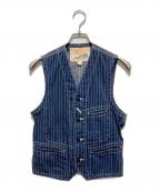 SUGAR CANEシュガーケーン）の古着「9oz ウォバッシュストライプ ワーク ベスト」｜インディゴ