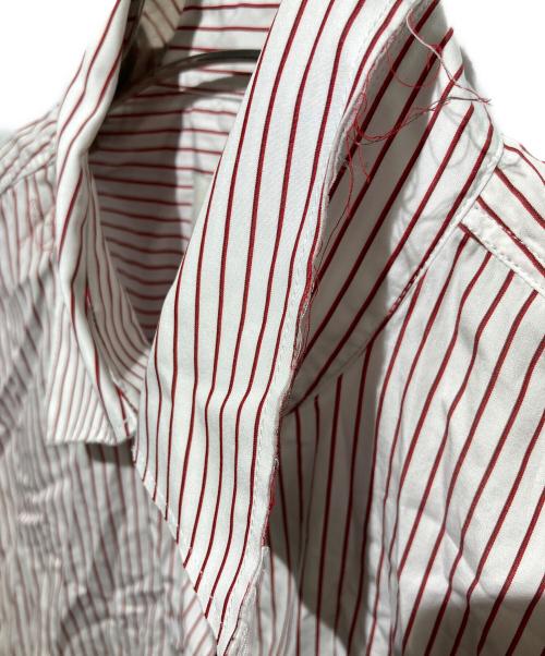 ROHE（ロヘ）ROHE (ロヘ) striped shirt レッド サイズ:34の古着・服飾アイテム