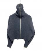 NKNITエヌニット）の古着「24AW zipper double collar KNIT」｜グレー