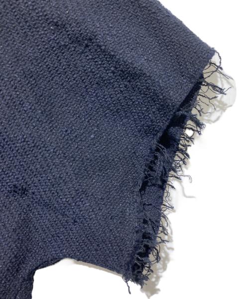 ebure（エブール）EBURE (エブール) 23AW コットンツィードツイル ハイネックショート丈トップス ネイビー サイズ:38の古着・服飾アイテム