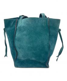 J&M DAVIDSON（ジェイ＆エム デヴィッドソン）の古着「ベルスエードトート」｜グリーン