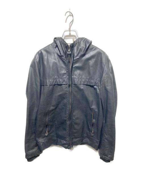 NARVIK（ナルヴィック）NARVIK (ナルヴィック) レザーパーカージャケット ブラック サイズ:42の古着・服飾アイテム