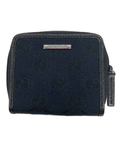 GUCCI（グッチ）GUCCI (グッチ) GGキャンバスコインケース ネイビーの古着・服飾アイテム