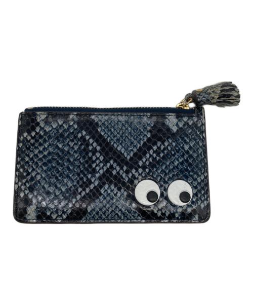 ANYA HINDMARCH（アニヤ・ハインドマーチ）ANYA HINDMARCH (アニヤ・ハインドマーチ) カードケース ブルーの古着・服飾アイテム