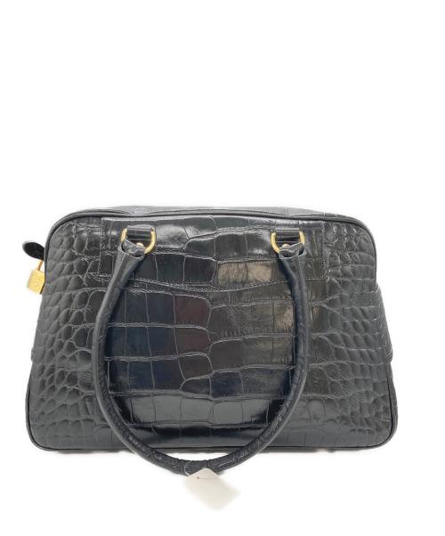 J&M DAVIDSON（ジェイ＆エム デヴィッドソン）J&M DAVIDSON (ジェイ＆エム デヴィッドソン) クロコ型押しトートバッグの古着・服飾アイテム