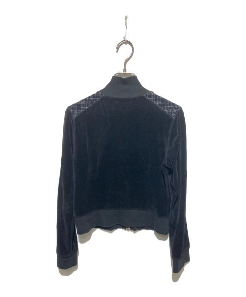 BURBERRY BLUE LABEL（バーバリー ブルー レーベル）BURBERRY BLUE LABEL (バーバリーロンドンブルーレーベル) ベロアトラックジャケット ブラック サイズ:38の古着・服飾アイテム