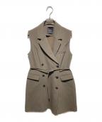 anuansアニュアンス）の古着「テーラードジレワンピース」｜ブラウン