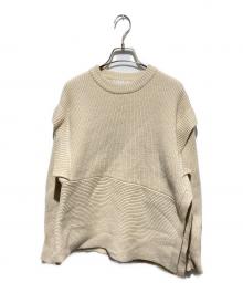 CLANE（クラネ）の古着「24AW BUSTIER SET BOAT NECK KNIT CARDIGAN」｜ベージュ
