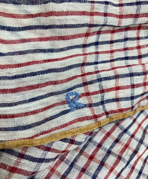 45rpm（45アールピーエム）45rpm (45アールピーエム) チェックストール レッドの古着・服飾アイテム