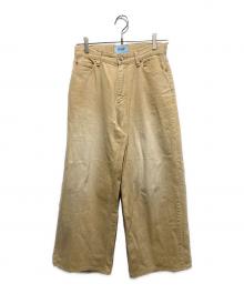 SERGE de bleu（サージ デ ブルー）の古着「デニムパンツ/KHUFU(クフ) 3」｜ベージュ