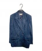 DES PRESデ プレ）の古着「24AW コットンレーヨンベルベット ダブルブレストジャケット」｜ネイビー