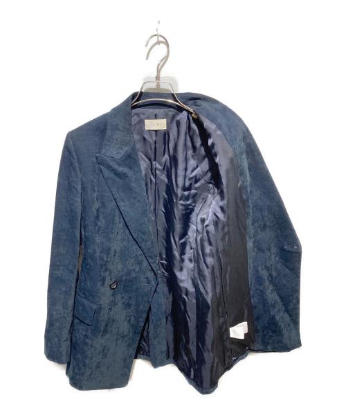 DES PRES（デ プレ）DES PRES (デ プレ) 24AW コットンレーヨンベルベット ダブルブレストジャケット ネイビー サイズ:FREEの古着・服飾アイテム