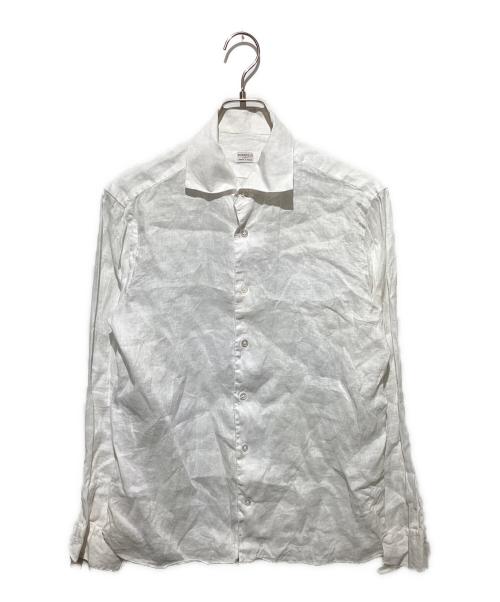 BORRIELLO（ボリエッロ）BORRIELLO (ボリエッロ) リネンカッタウェイシャツ ホワイト サイズ:16/41の古着・服飾アイテム