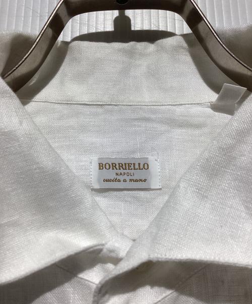 BORRIELLO（ボリエッロ）BORRIELLO (ボリエッロ) リネンカッタウェイシャツ ホワイト サイズ:16/41の古着・服飾アイテム