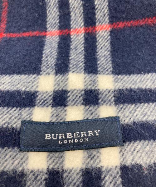 BURBERRY LONDON（バーバリーロンドン）BURBERRY LONDON (バーバリーロンドン) 大判チェックストール ネイビーの古着・服飾アイテム