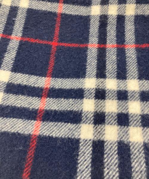 BURBERRY LONDON（バーバリーロンドン）BURBERRY LONDON (バーバリーロンドン) 大判チェックストール ネイビーの古着・服飾アイテム